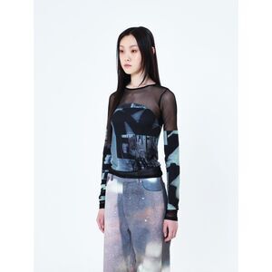 Dydoshop Black Martini Mesh top - size ONE SIZE